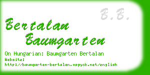 bertalan baumgarten business card